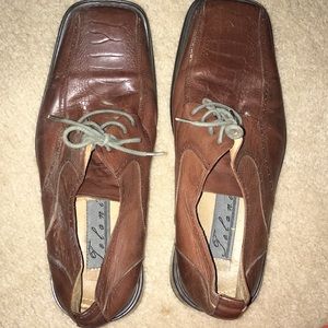 Telani Cognac Brown Leather Dress Shoes